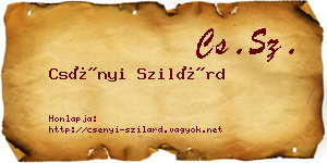 Csényi Szilárd névjegykártya