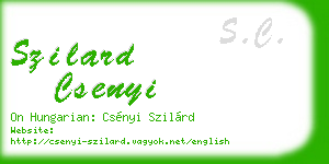 szilard csenyi business card